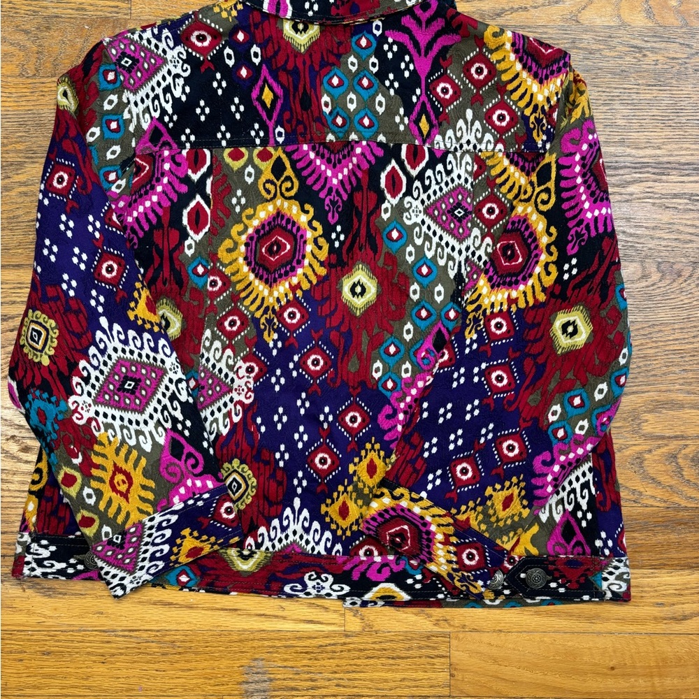 Ruby Rd. Jacket Blazer Multicolor Patterned Bohemian - Picture 2 of 8